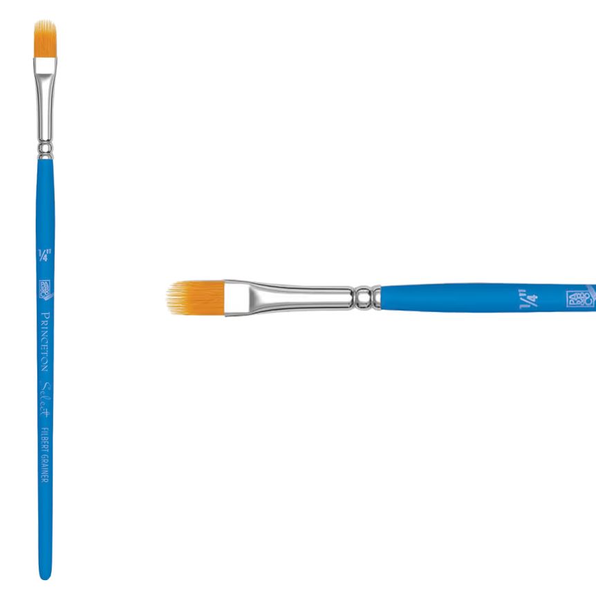 Princeton Short Handle 3750 Select 1/4" Filbert Grainer