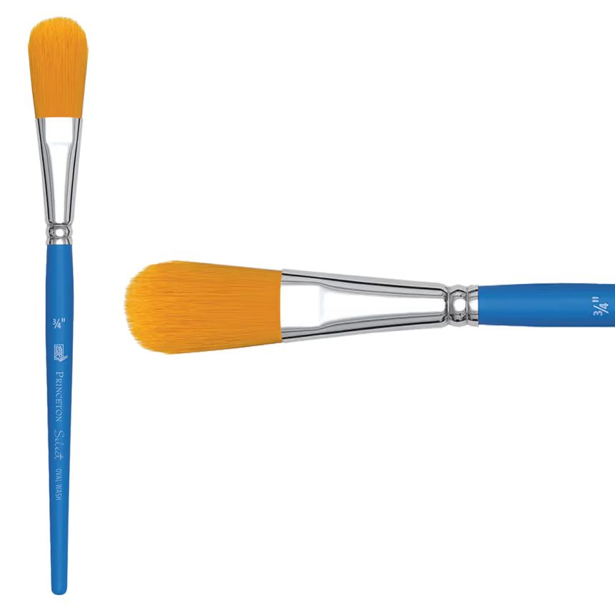 Princeton Short Handle 3750 Select #3/4" Oval Wash