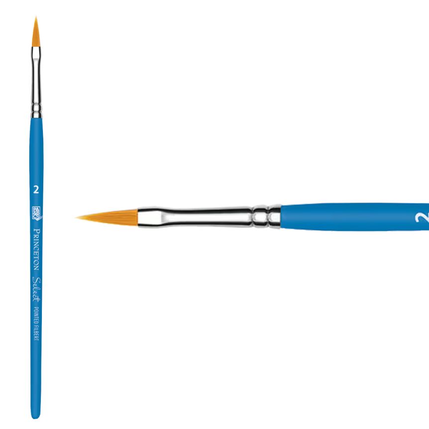 Princeton Short Handle 3750 Select #2 Pointed Filbert