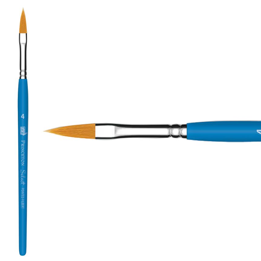 Princeton Short Handle 3750 Select #4 Pointed Filbert