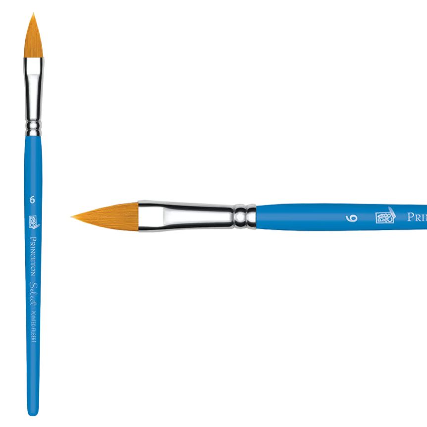 Princeton Short Handle 3750 Select #6 Pointed Filbert