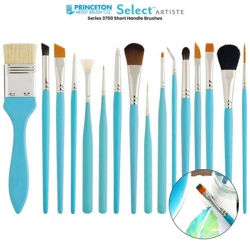 Princeton Select 3750 Short-Handle Brushes | Jerry's Artarama
