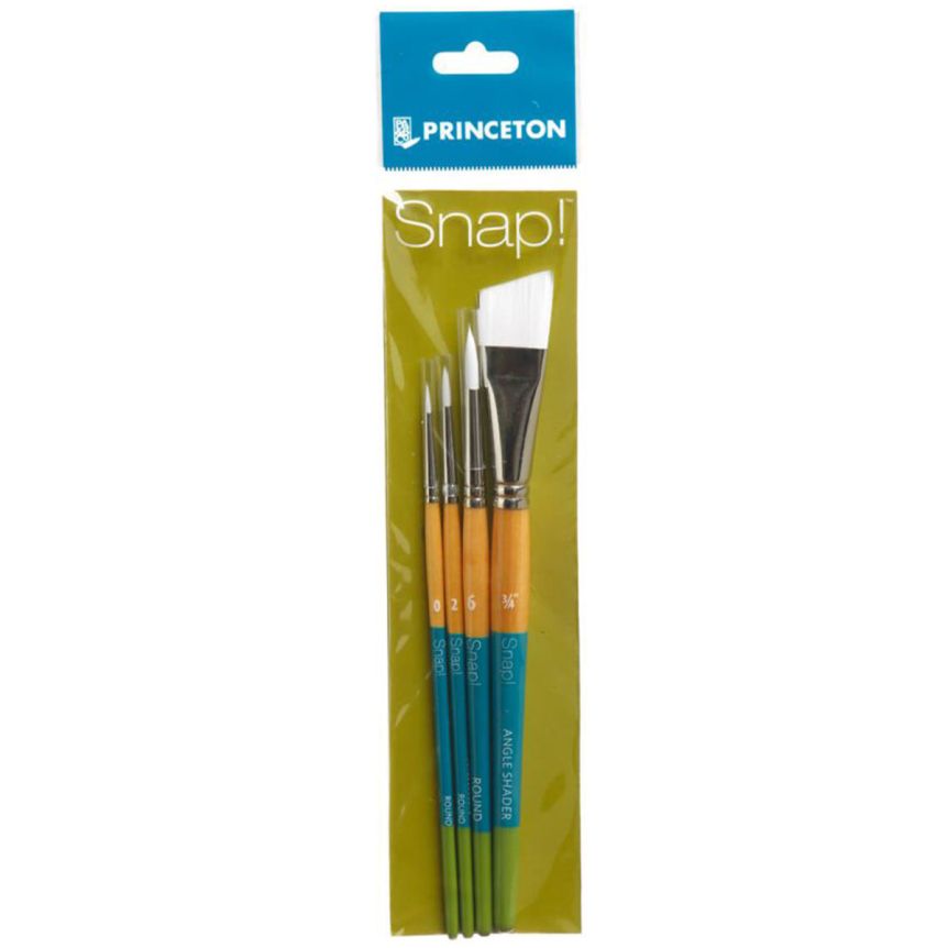 Princeton Snap! Series 9850 White Synthetic Brush Set of 4