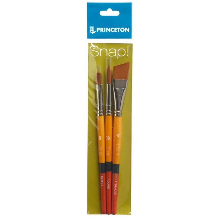 Princeton Snap! Series 9650 Golden Taklon Brush Set #1, Short Handle