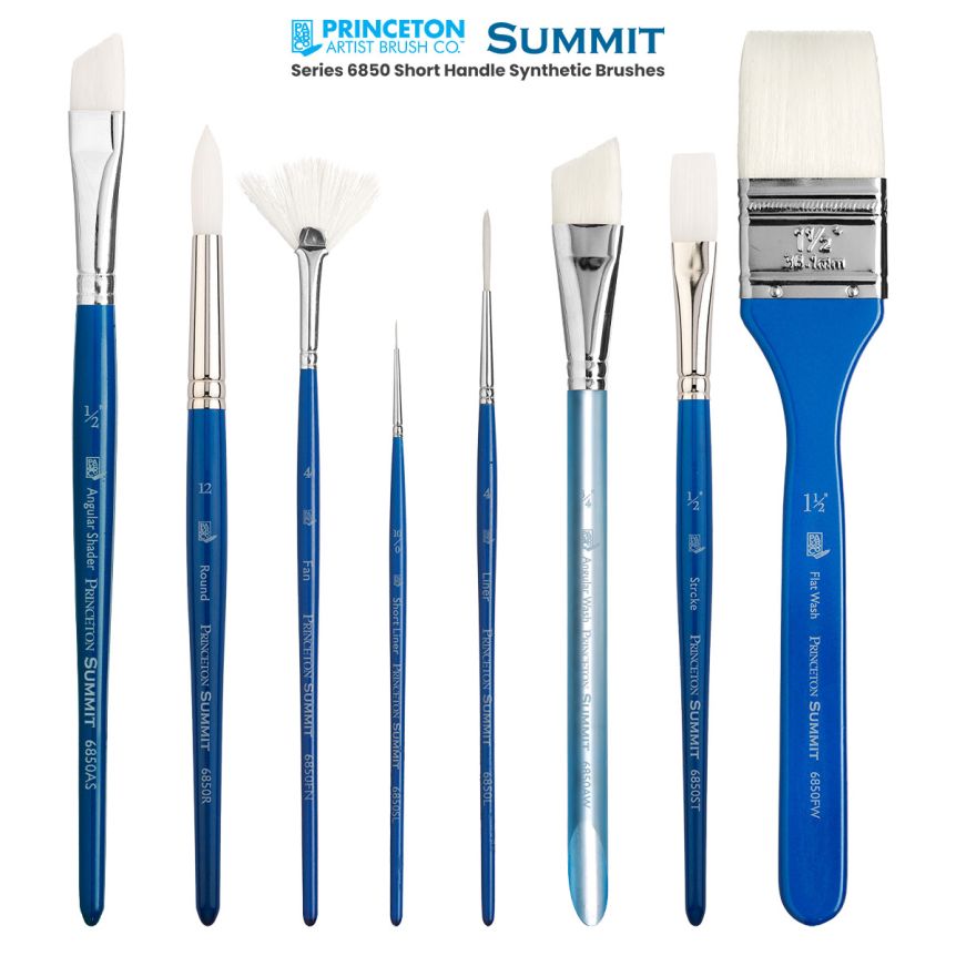 Princeton Summit Series 6850 Short Handle Synthetic Brushes