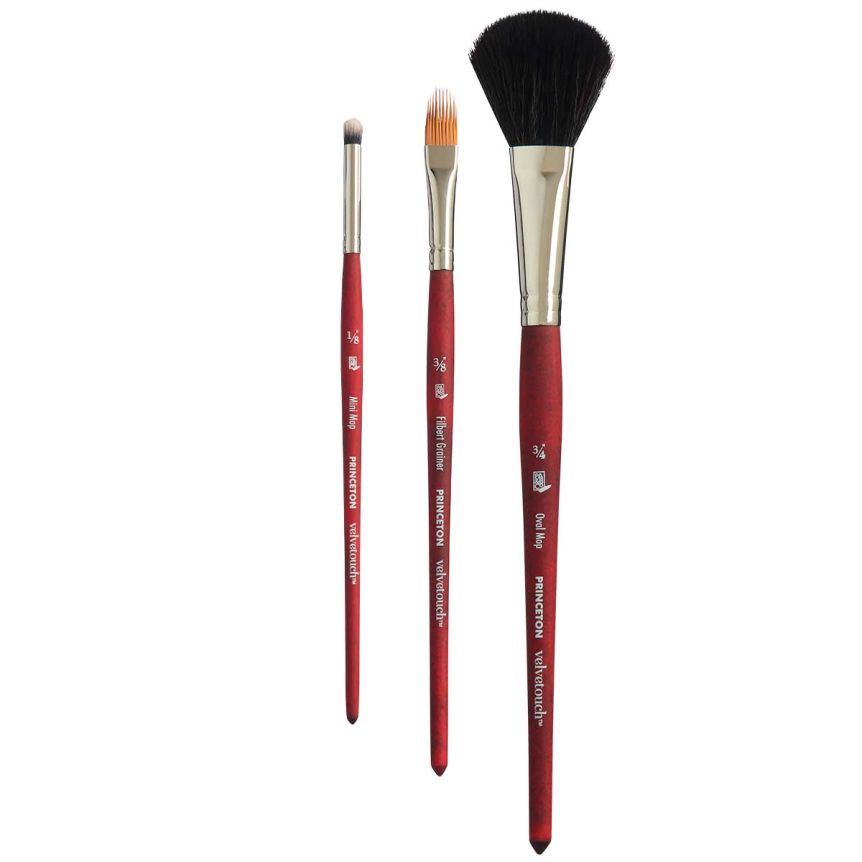 Princeton Velvetouch Series 3950 Synthetic Brush - Favorites Set of 3