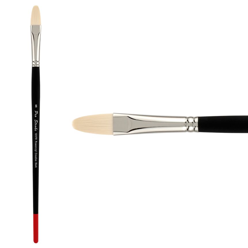 Creative Mark Pro-Stroke Powercryl Acrylic Brush, Filbert #8