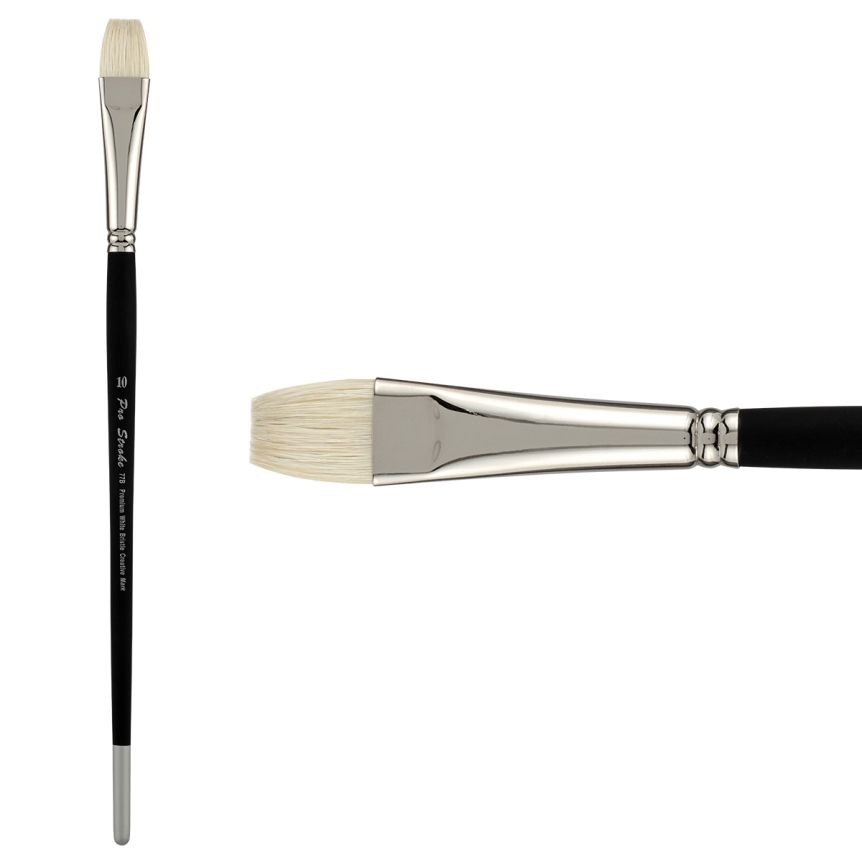 Creative Mark Pro-Stroke Premium White Hog Brush, Bright #10