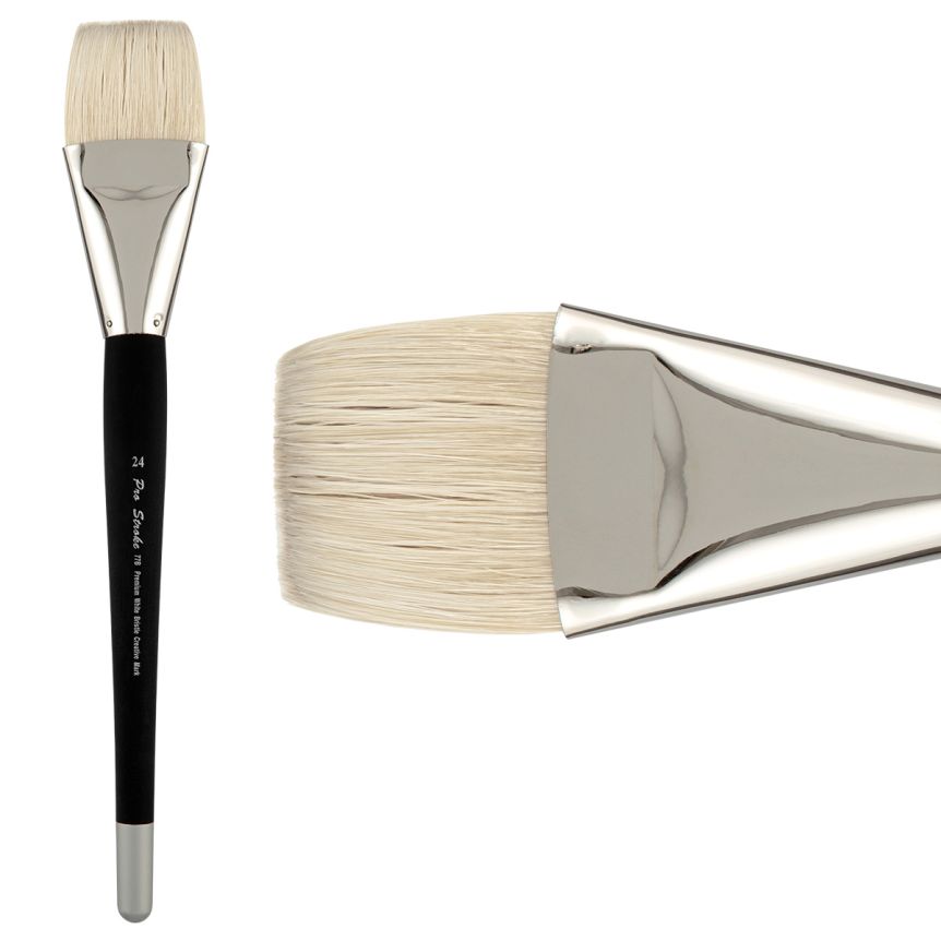 Creative Mark Pro-Stroke Premium White Hog Brush, Bright #24