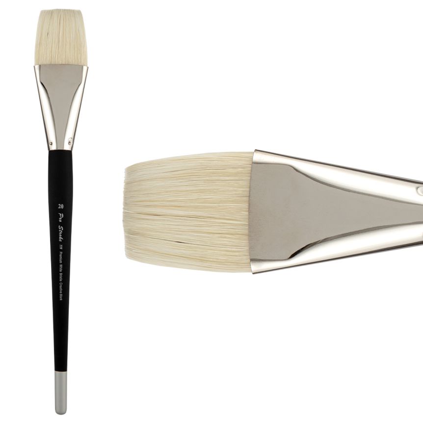 Creative Mark Pro-Stroke Premium White Hog Brush, Flat #20