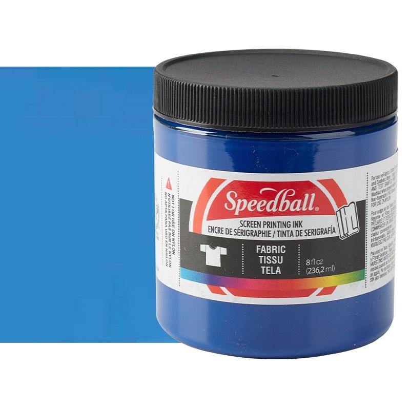 Speedball Fabric Screen Printing Ink 8-Ounce Night Glo Blue Glow in The Dark