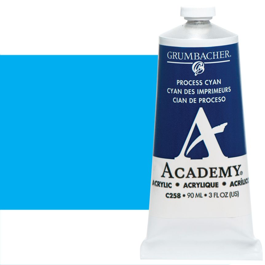 Grumbacher Academy Acrylics Process Cyan 90 ml