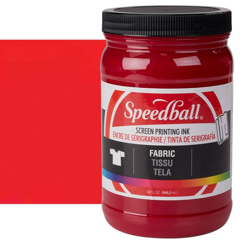 Speedball Fabric Screen Printing Ink 8 oz Jar - Red