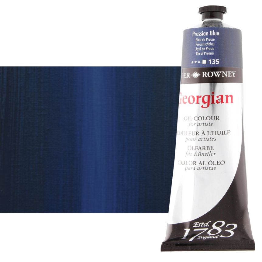 Daler-Rowney Georgian Oil Color 225ml Tube - Prussian Blue