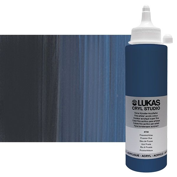 Cryl Studio Acrylic Paint - Prussian Blue, 250ml Bottle