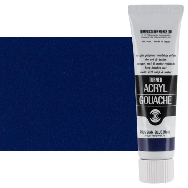Turner Artist Acryl Gouache - Prussian Blue Hue, 40ml