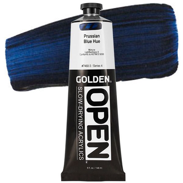GOLDEN Open Acrylic Paints Prussian Blue Hue 5 oz Jerry's Artarama