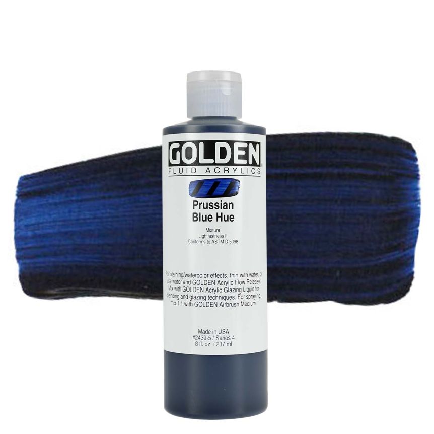 GOLDEN Fluid Acrylics Prussian Blue Hue, 8oz