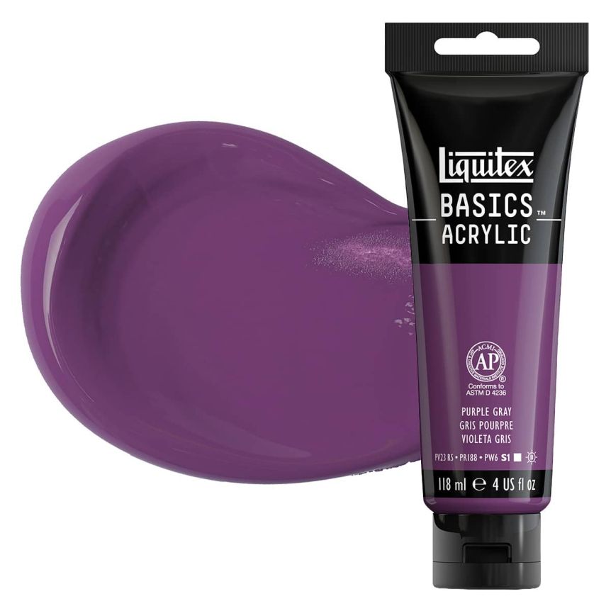 Liquitex Basics Acrylic Paint - Purple Gray, 4oz Tube