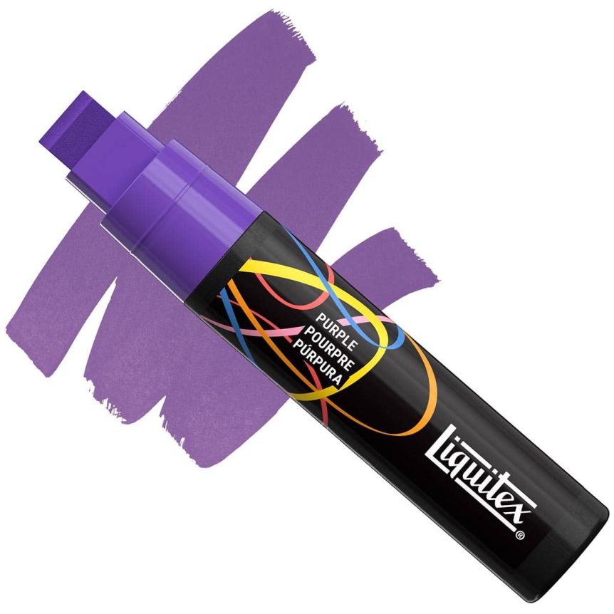 Liquitex Marker - Purple, Wide Chisel, 15 mm