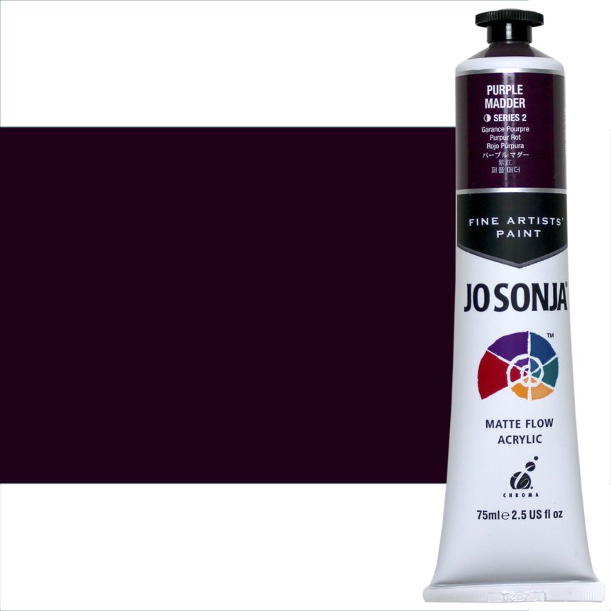 Jo Sonja Matte Flow Artist Acrylic - Purple Madder, 75ml Tube