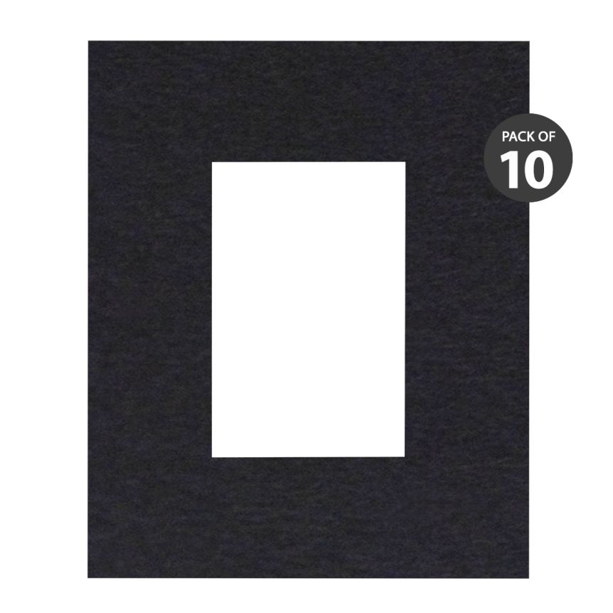 Pyramid Pre-Cut Mats 4 Ply - Style H - Knight Black (Pack of 10)