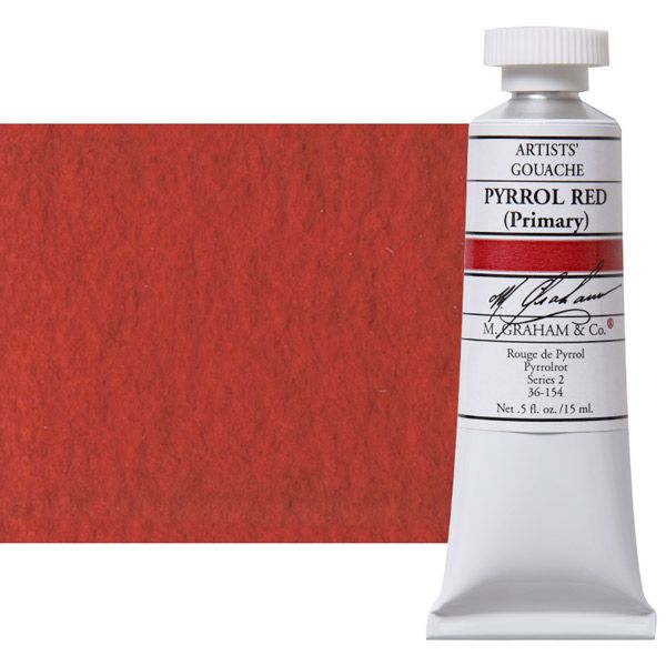 M Graham Gouache 15ml Pyrrol Red Primary