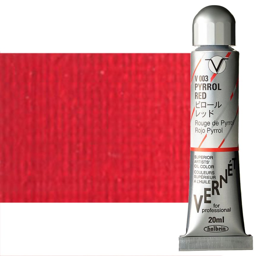 Holbein Vernét Oil Color - Pyrrol Red, 20ml Tube 