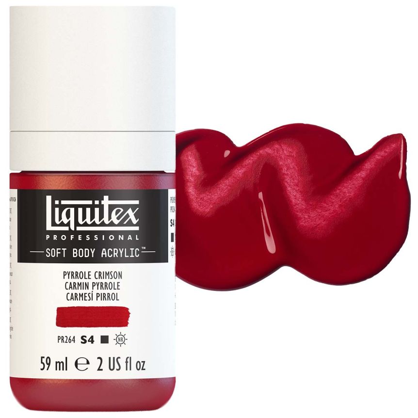 Liquitex Professional Soft Body Acrylic - Pyrrole Crimson, 2oz Bottle