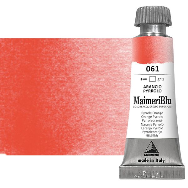 MaimeriBlu Artists Watercolor - Pyrrole Orange, 12ml