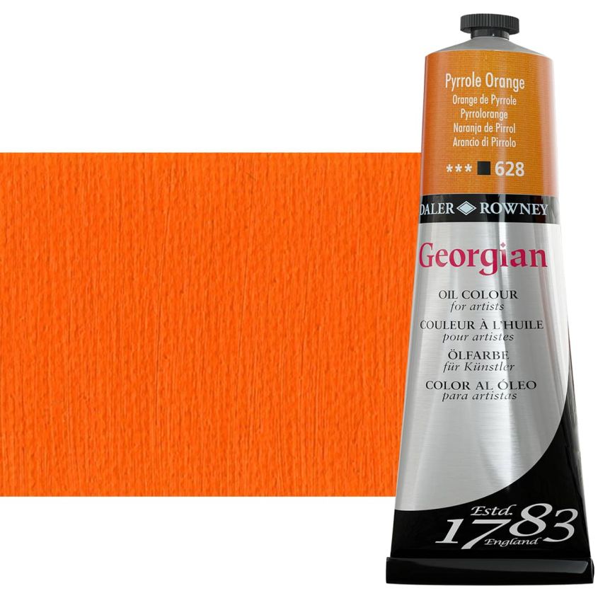 Daler-Rowney Georgian Oil Color 225ml Tube - Pyrrole Orange