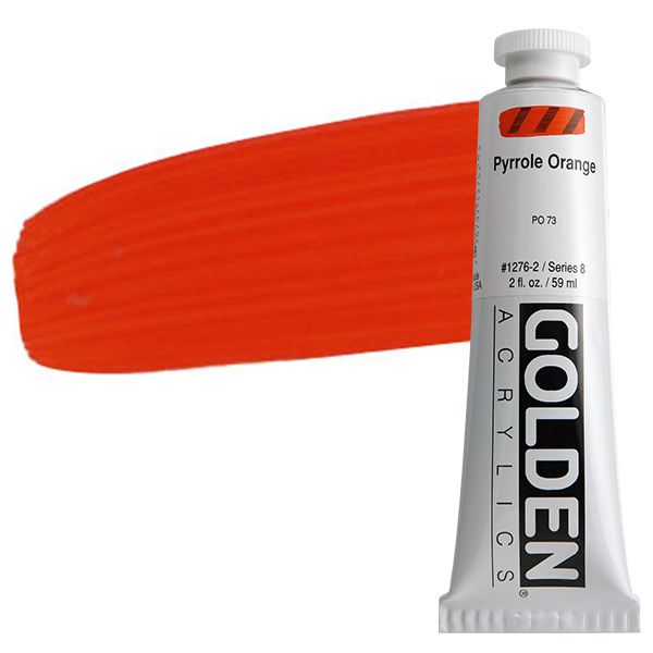 GOLDEN Heavy Body Acrylic 2 oz Tube - Pyrrole Orange