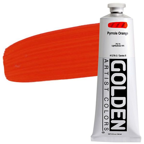 GOLDEN Heavy Body Acrylic 5 oz Tube - Pyrrole Orange