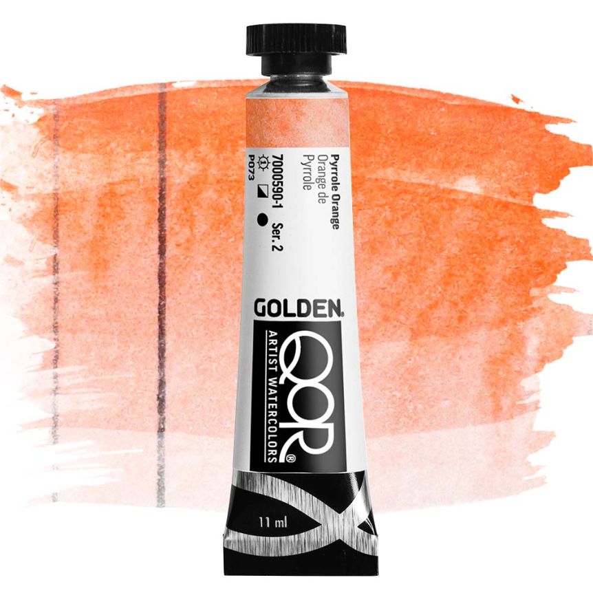 QoR Watercolor 11ml Tube - Pyrrole Orange