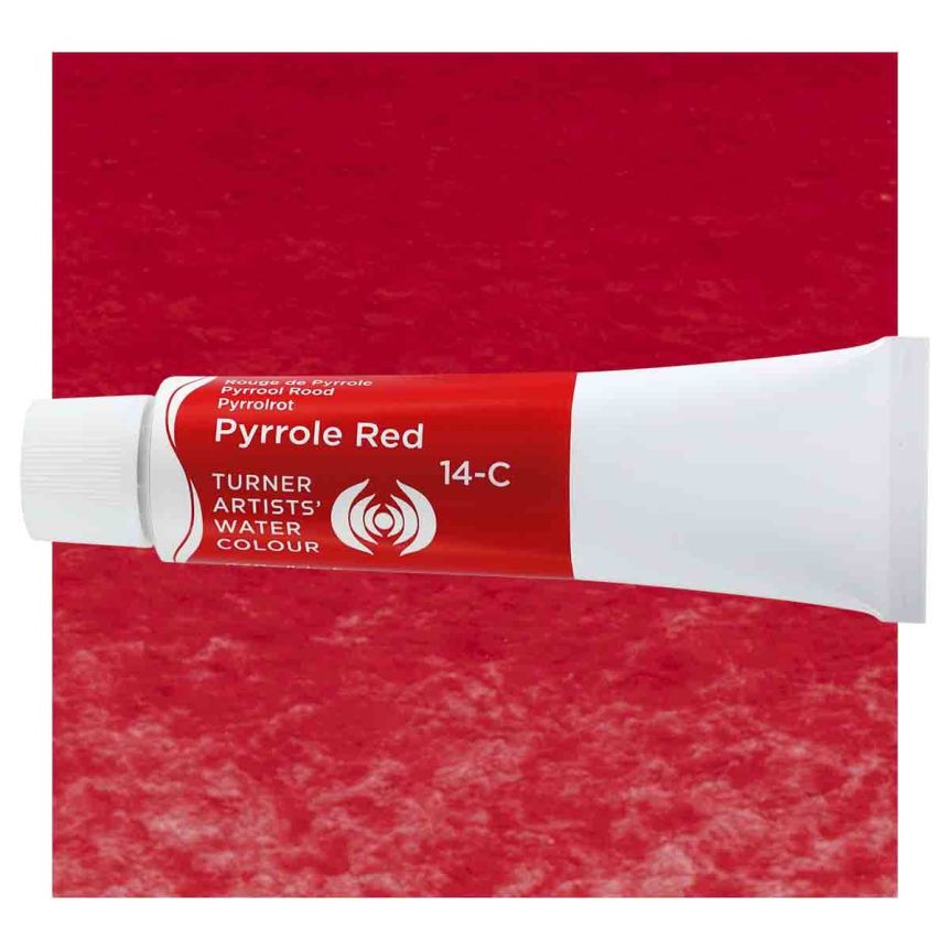 Turner Professional Watercolor - Pyrrole Red, 15ml Tube