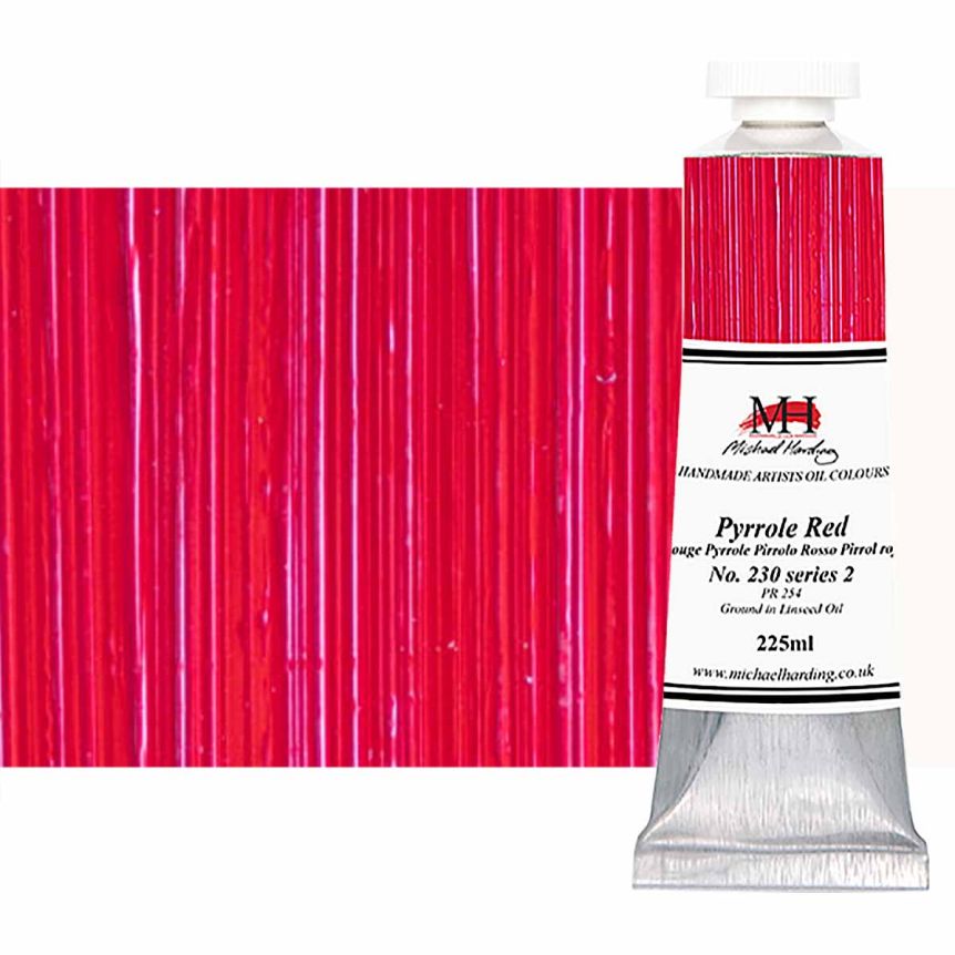 Michael Harding Oil Color - Pyrrole Red, 225ml Tube
