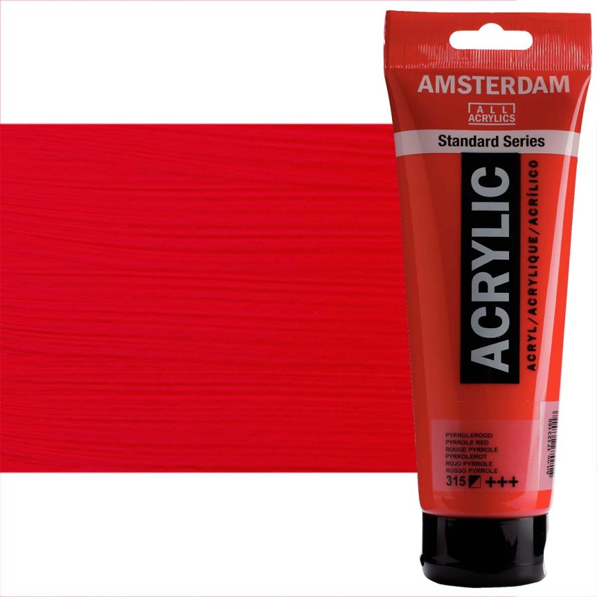 Amsterdam Standard Series Acrylic Paint - Pyrrole Red, 250ml Tube