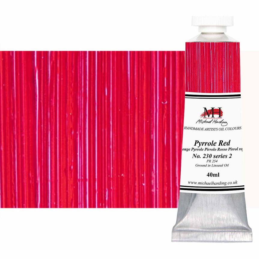Michael Harding Oil Color - Pyrrole Red, 40ml Tube