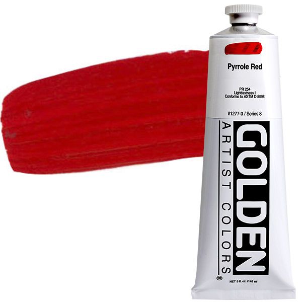 GOLDEN Heavy Body Acrylic 5 oz Tube - Pyrrole Red
