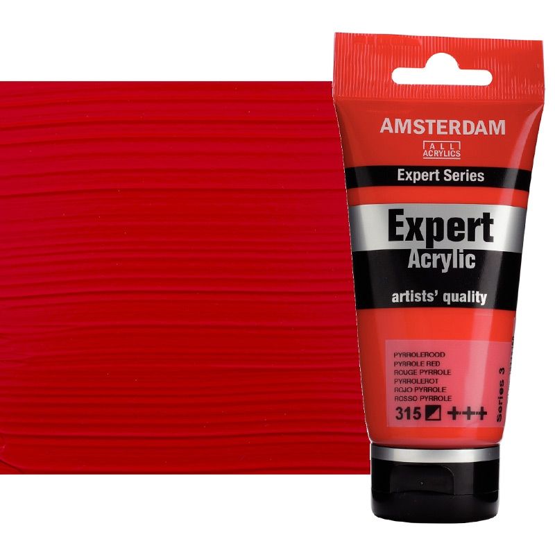 maskine fiktion Nøjagtighed Amsterdam Expert Acrylic, Pyrrole Red 75ml Tube | Jerry's Artarama
