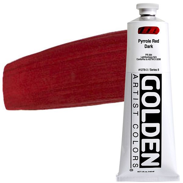 GOLDEN Heavy Body Acrylic 5 oz Tube - Pyrrole Red Dark