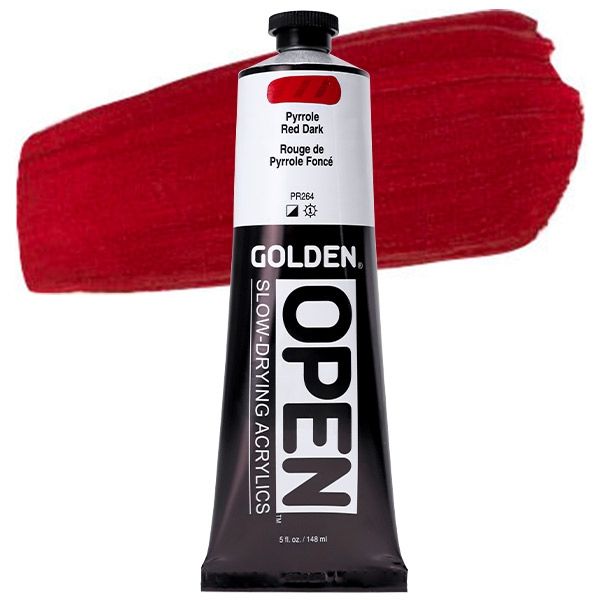 Golden OPEN Acrylic 5 oz Pyrrole Red Dark