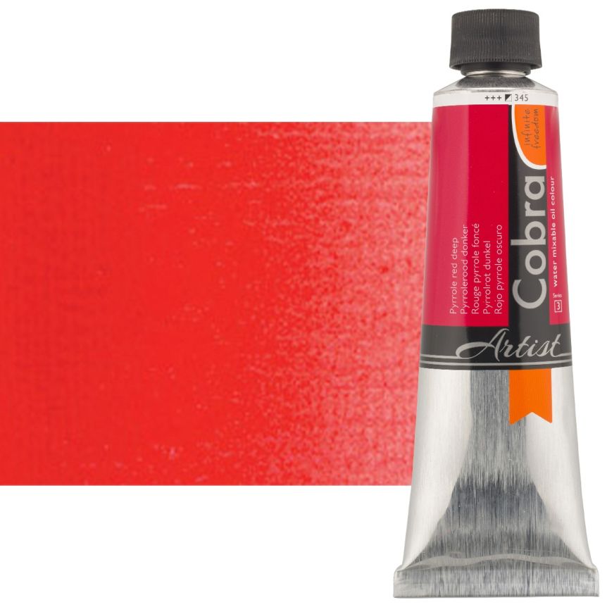Cobra Water-Mixable Oil Color 150ml Tube - Pyrrole Red Deep