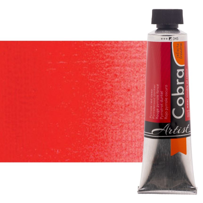 Cobra Water-Mixable Oil Color 40ml Tube - Pyrrole Red Deep