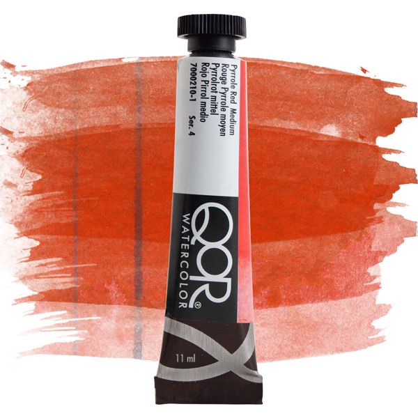 QoR Watercolor 11ml Tube - Pyrrole Red Medium