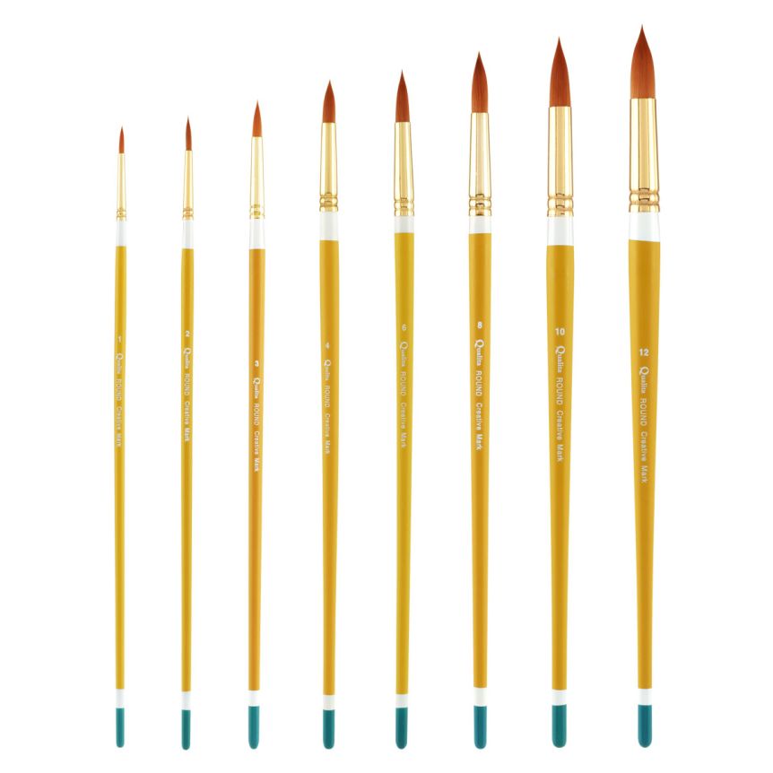 Qualita Long Handle Rounds Brush Set of  8