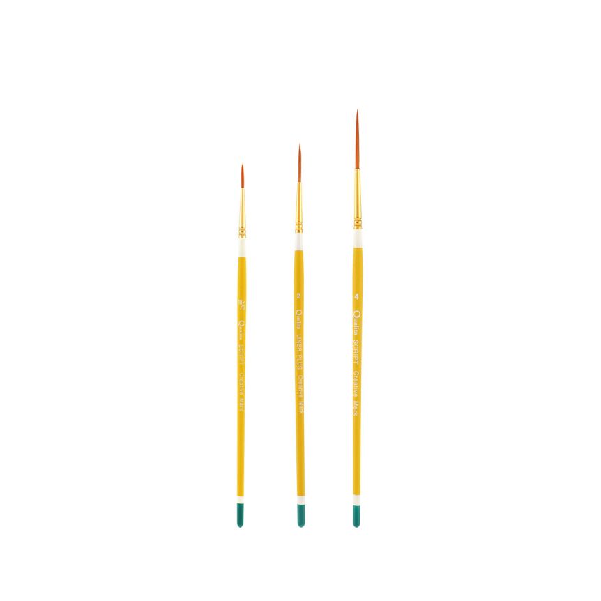 Qualita Short Handle Script Brush Set of 3