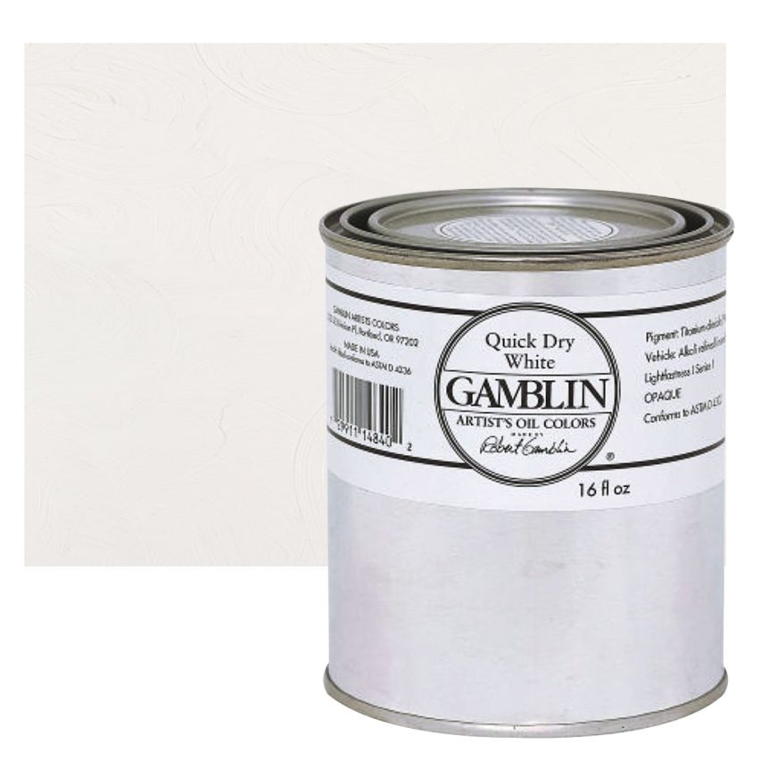 Gamblin Artists Oil - Quick Dry White, 16oz Can