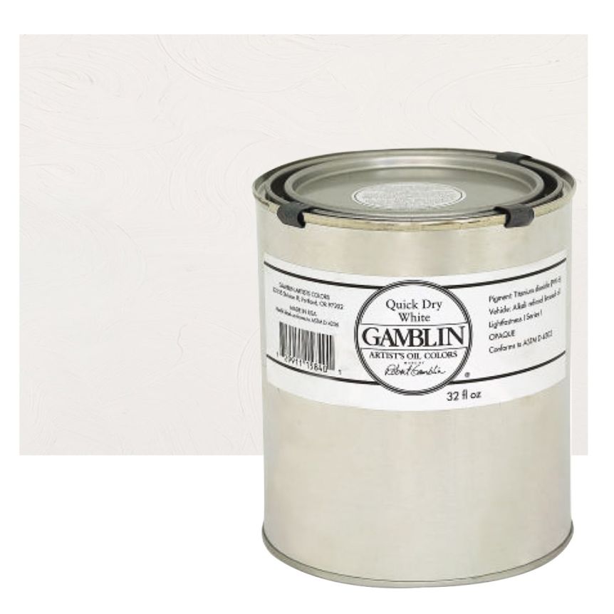 Gamblin Artists Oil - Quick Dry White, 32oz Can