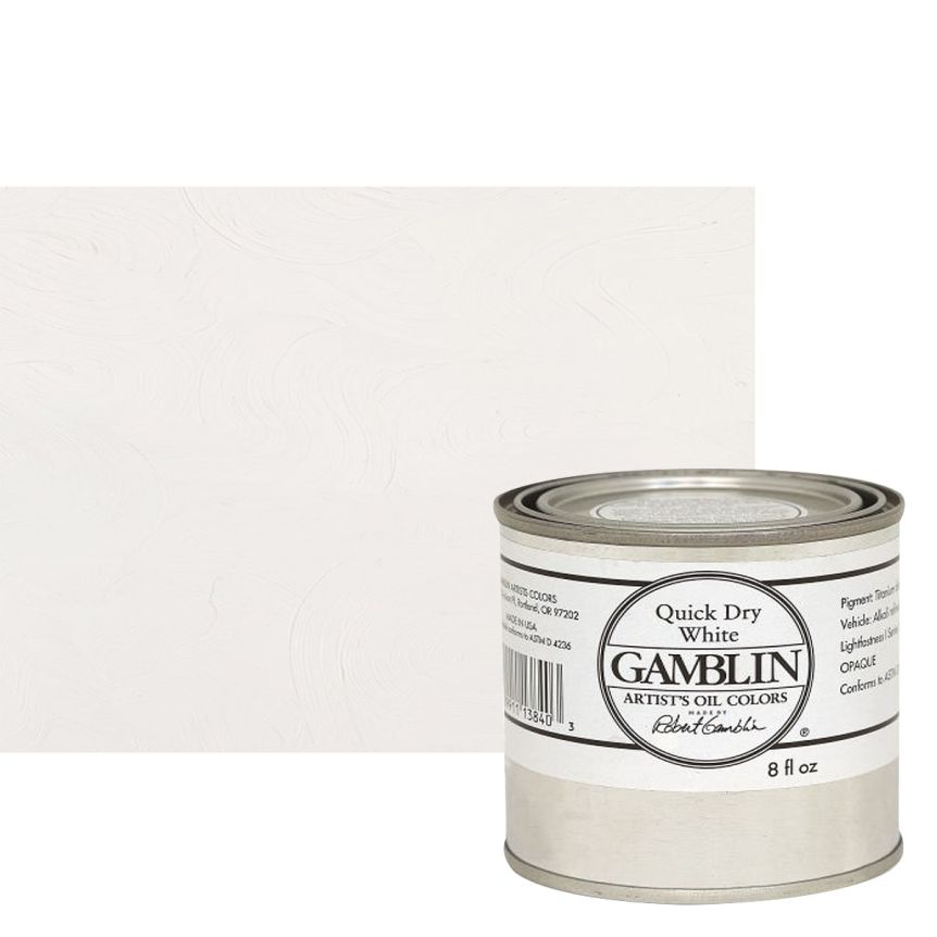 Gamblin Artists Oil - Quick Dry White, 8oz Can